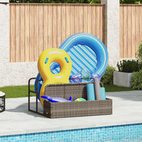 Galleggiante a Bordo Piscina Grigio 110x100x57 cm in Polyrattan 4104090