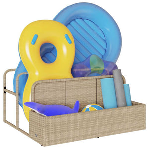 Galleggiante a Bordo Piscina Beige 110x100x57 cm in Polyrattan 4104091