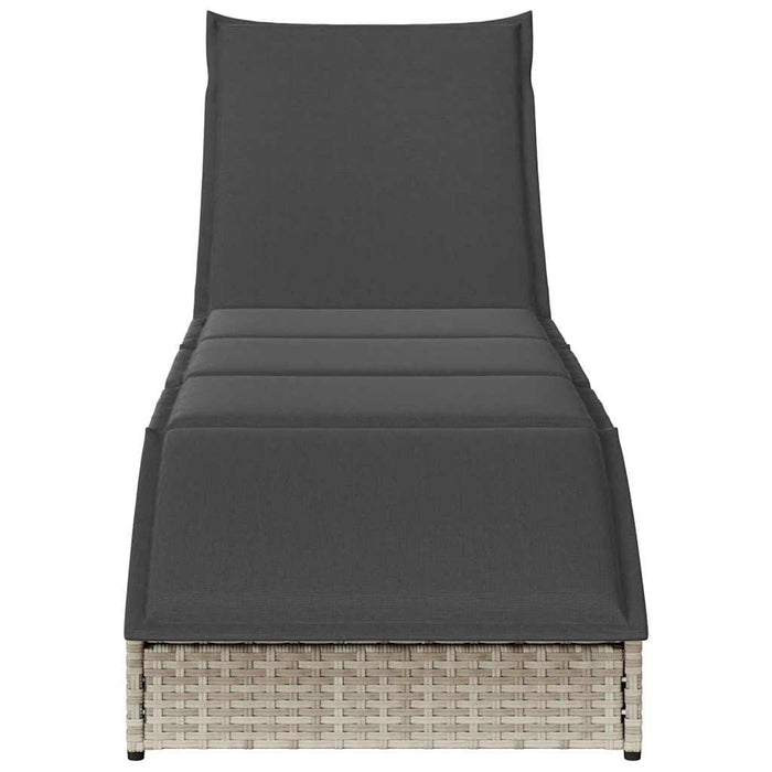 vidaXL Lettino Prendisole Pieghevole con Cuscino e Portaoggetti