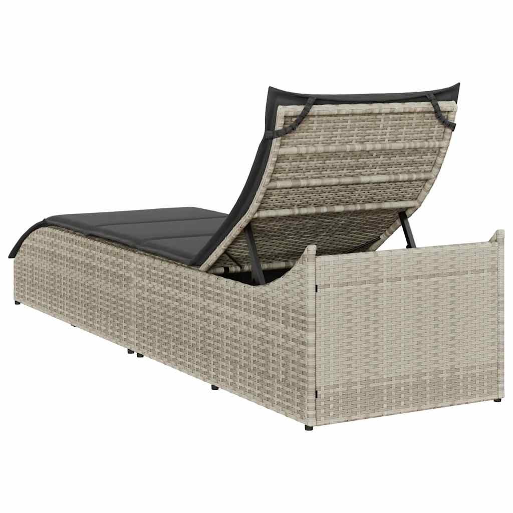 vidaXL Lettino Prendisole Pieghevole con Cuscino e Portaoggetti