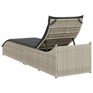 vidaXL Lettino Prendisole Pieghevole con Cuscino e Portaoggetti