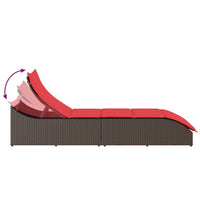 vidaXL Lettino Prendisole Pieghevole con Cuscino e Portaoggetti