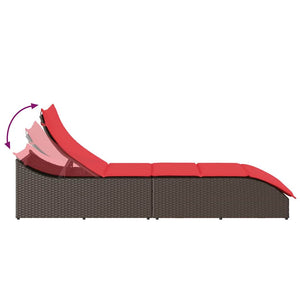 vidaXL Lettino Prendisole Pieghevole con Cuscino e Portaoggetti