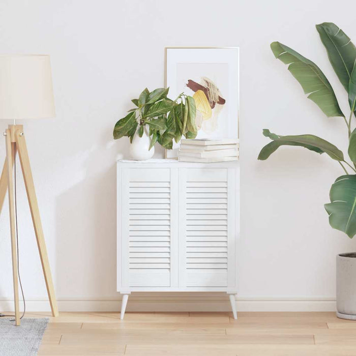 vidaXL Ante a Lamelle 2 pz Bianche 61,5x29,5 cm