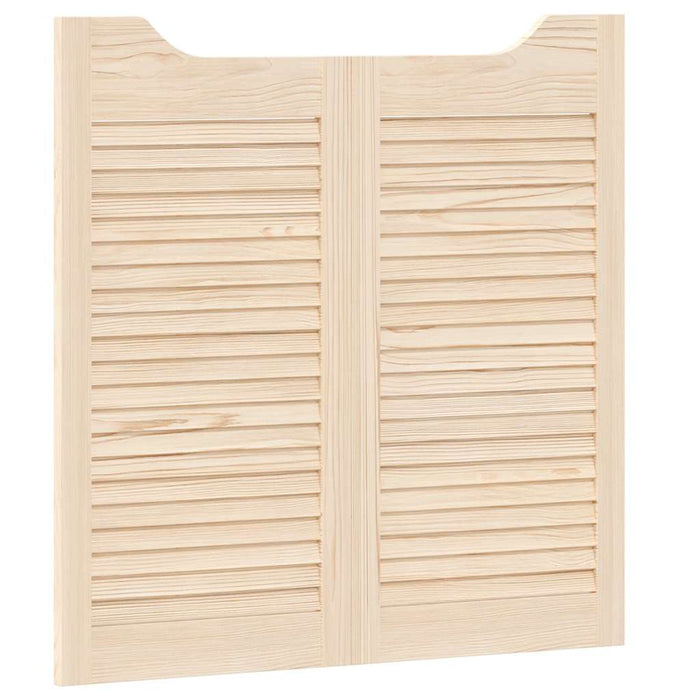 Porte a Battente 1-Paio Design a Lamelle 80x80 cm Legno di Pino 4107124
