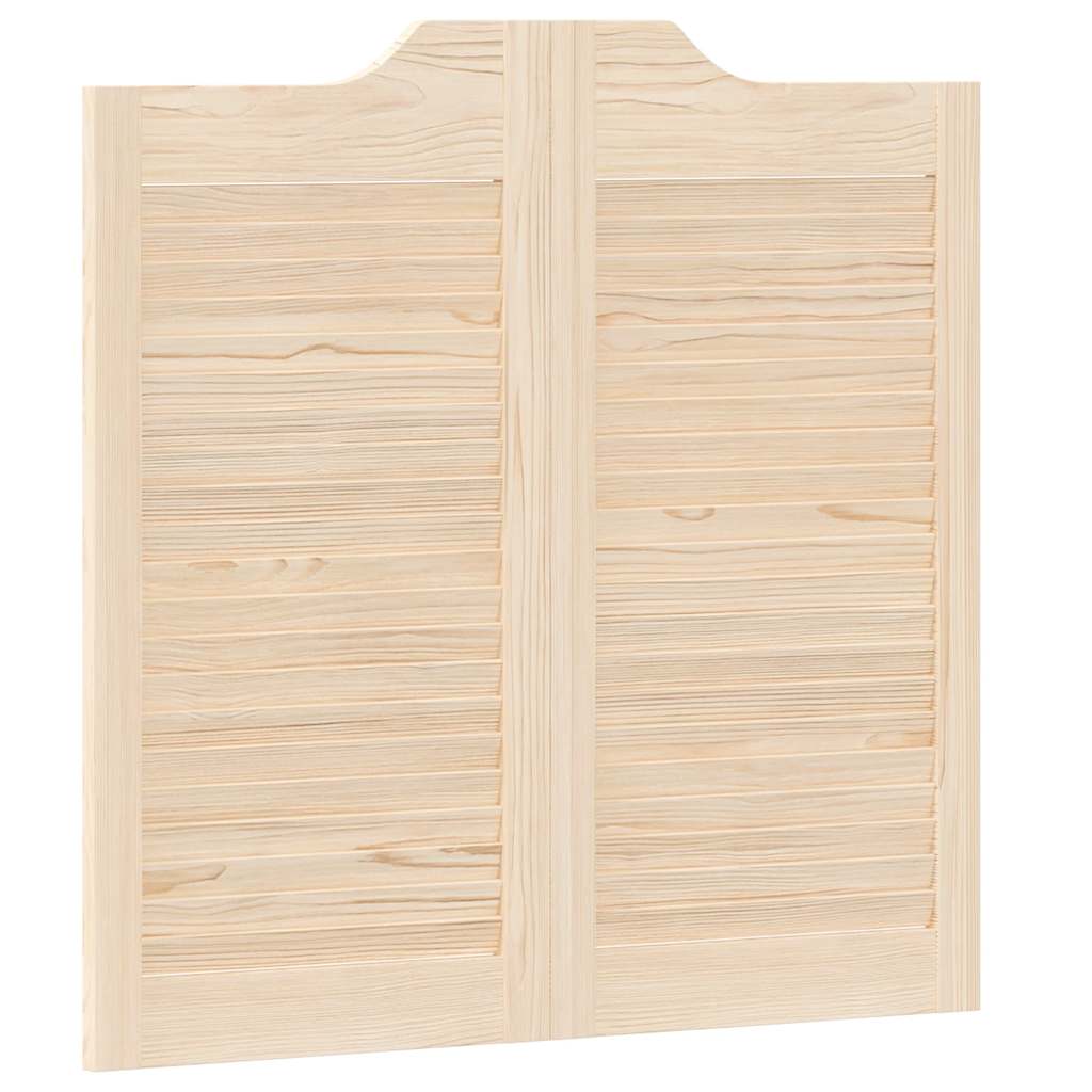 Porte a Battente 1-Paio Design a Lamelle 80x80 cm Legno di Pino 4107124