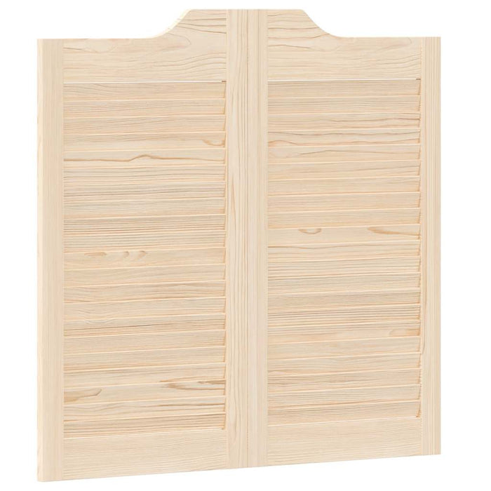 Porte a Battente 1-Paio Design a Lamelle 80x80 cm Legno di Pino