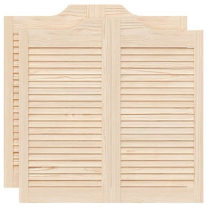 Porte a Battente 2-Paio Design a Lamelle 80x80 cm Legno di Pino