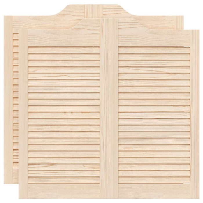 Porte a Battente 2-Paio Design a Lamelle 80x80 cm Legno di Pino 4107125