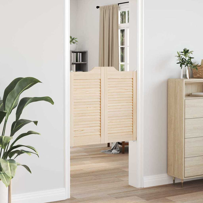 Porte a Battente 2-Paio Design a Lamelle 80x80 cm Legno di Pino 4107125