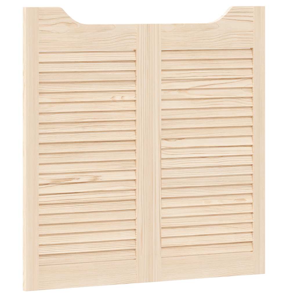 Porte a Battente 2-Paio Design a Lamelle 80x80 cm Legno di Pino 4107125