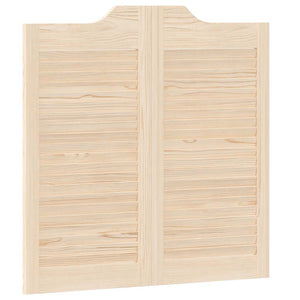 Porte a Battente 2-Paio Design a Lamelle 80x80 cm Legno di Pino