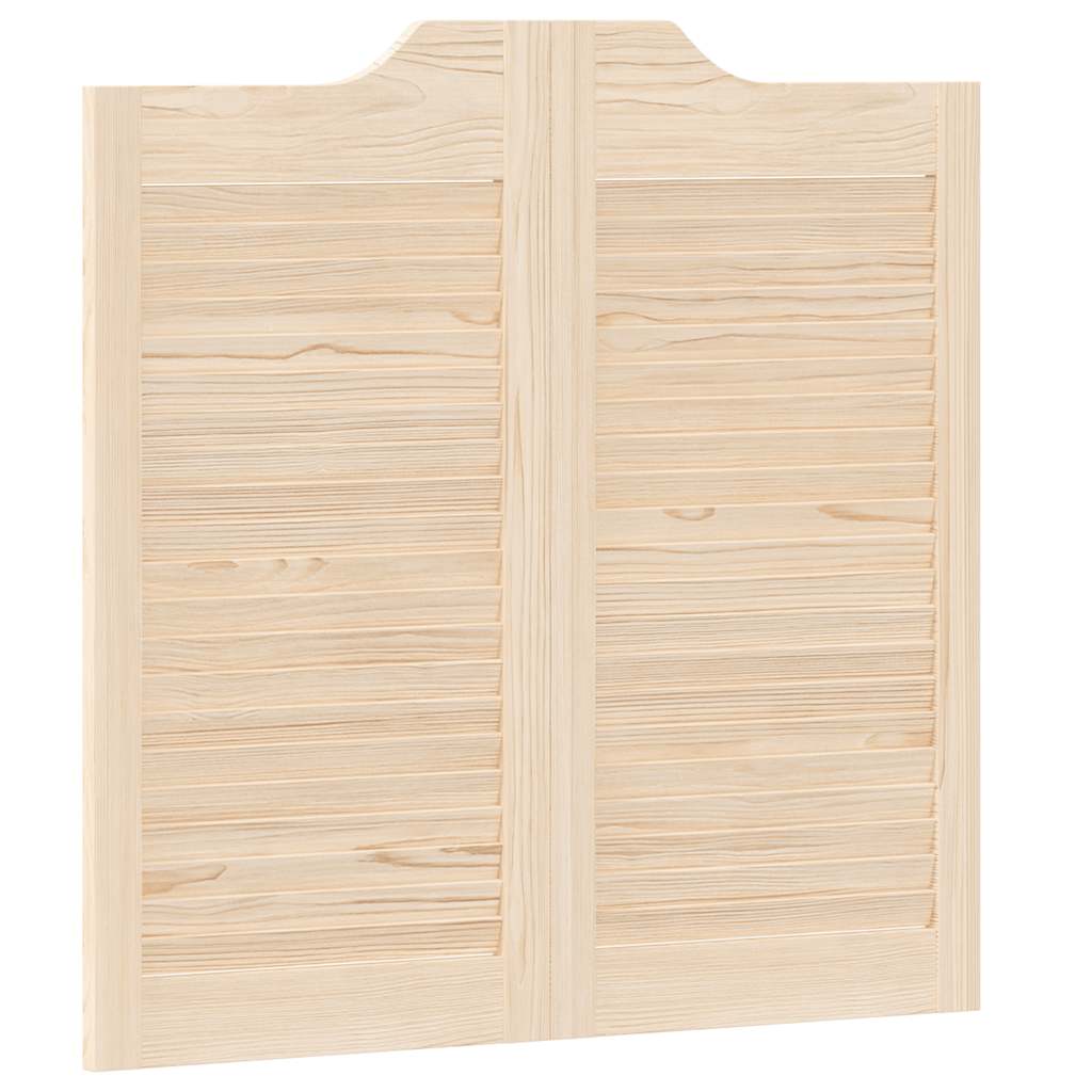Porte a Battente 2-Paio Design a Lamelle 80x80 cm Legno di Pino 4107125