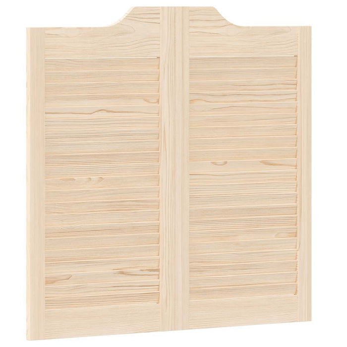 Porte a Battente 2-Paio Design a Lamelle 80x80 cm Legno di Pino 4107125