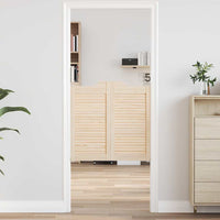 Porte a Battente 2-Paio Design a Lamelle 80x80 cm Legno di Pino 4107125