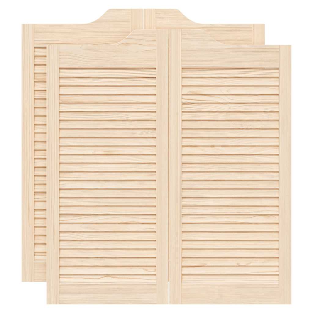 Porte a Battente 2-Paio Design a Lamelle 90x80 cm Legno di Pino 4107127