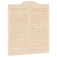 Porte a Battente 2-Paio Design a Lamelle 90x80 cm Legno di Pino