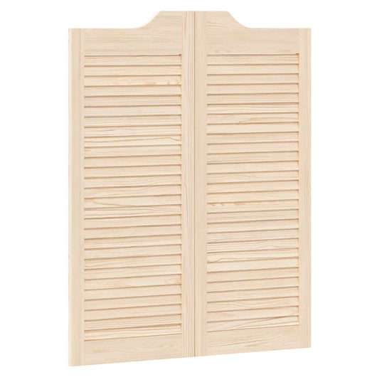 Porte a Battente 1-Paio Design a Lamelle 100x80cm Legno di Pino 4107128