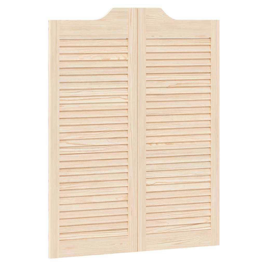vidaXL Porte a Battente 1-Paio Design a Lamelle 100x80cm Legno di Pino