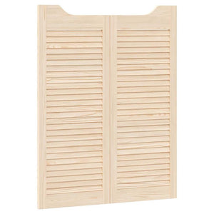 Porte a Battente 1-Paio Design a Lamelle 100x80cm Legno di Pino 4107128