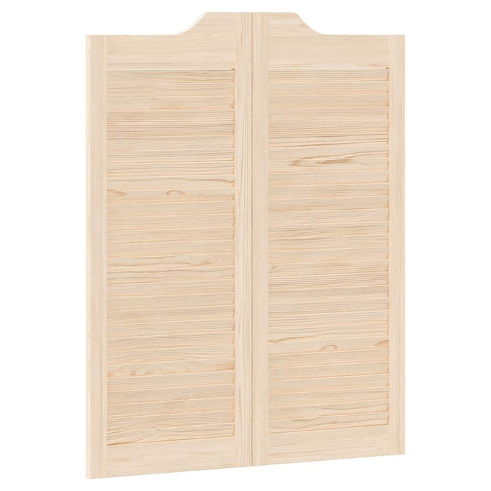 Porte a Battente 1-Paio Design a Lamelle 100x80cm Legno di Pino 4107128