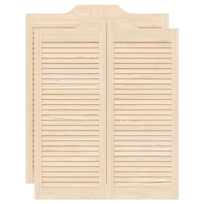 Porte a Battente 2-Paio Design a Lamelle 100x80cm Legno di Pino 4107129