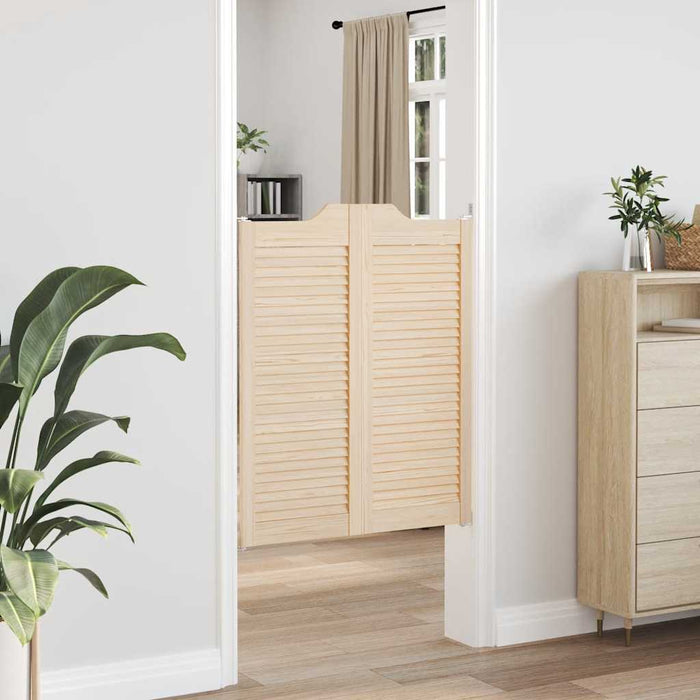 Porte a Battente 2-Paio Design a Lamelle 100x80cm Legno di Pino 4107129