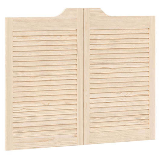 Porte a Battente 1-Paio Design a Lamelle 80x100cm Legno di Pino