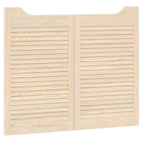Porte a Battente 1-Paio Design a Lamelle 80x100cm Legno di Pino