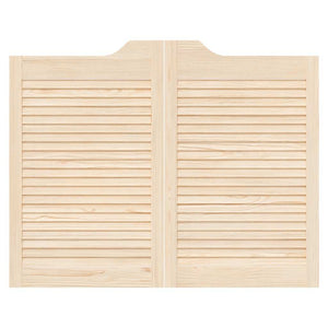 Porte a Battente 1-Paio Design a Lamelle 80x100cm Legno di Pino 4107130