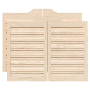 Porte a Battente 2-Paio Design a Lamelle 80x100cm Legno di Pino