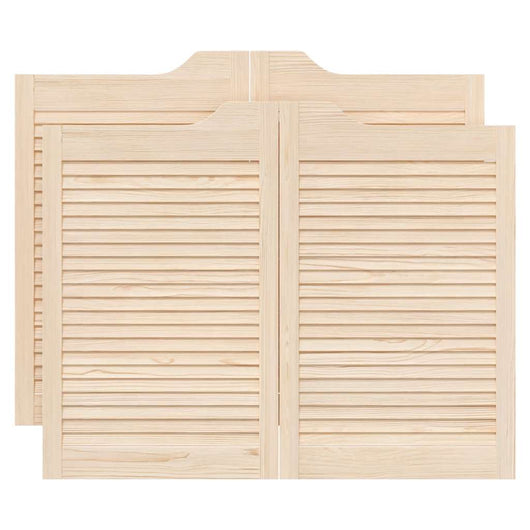 Porte a Battente 2-Paio Design a Lamelle 80x100cm Legno di Pino 4107131