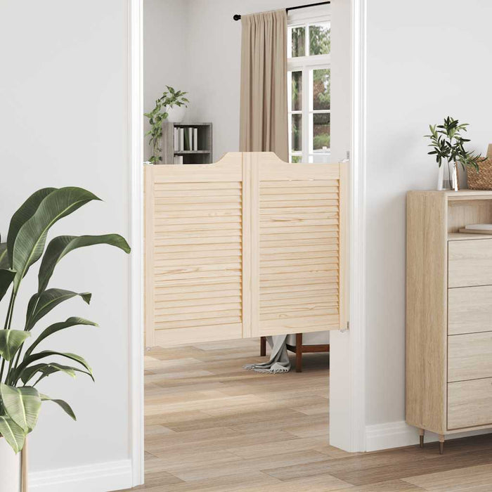 Porte a Battente 2-Paio Design a Lamelle 80x100cm Legno di Pino 4107131