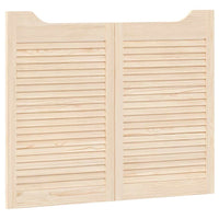 Porte a Battente 2-Paio Design a Lamelle 80x100cm Legno di Pino 4107131