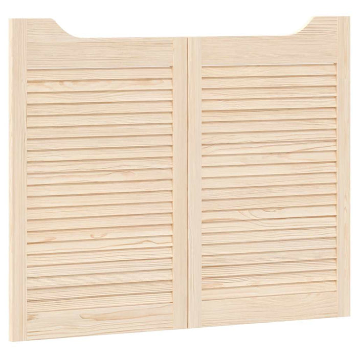 Porte a Battente 2-Paio Design a Lamelle 80x100cm Legno di Pino 4107131