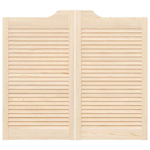 Porte a Battente 1-Paio Design a Lamelle 90x100cm Legno di Pino