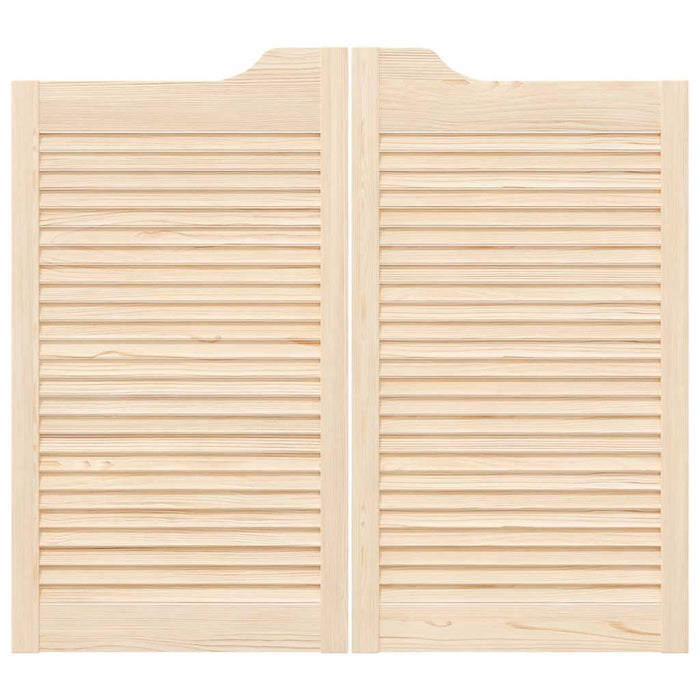 Porte a Battente 1-Paio Design a Lamelle 90x100cm Legno di Pino