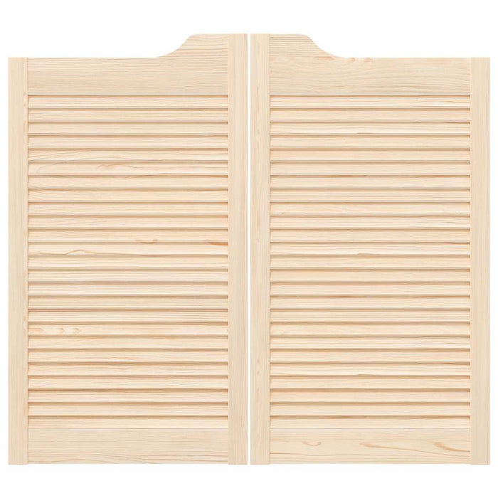 Porte a Battente 2-Paio Design a Lamelle 90x100cm Legno di Pino
