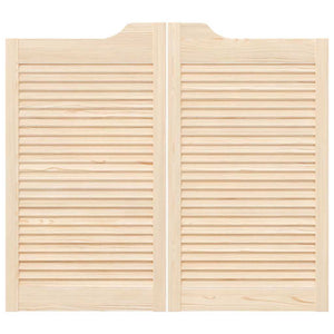 Porte a Battente 2-Paio Design a Lamelle 90x100cm Legno di Pino 4107133