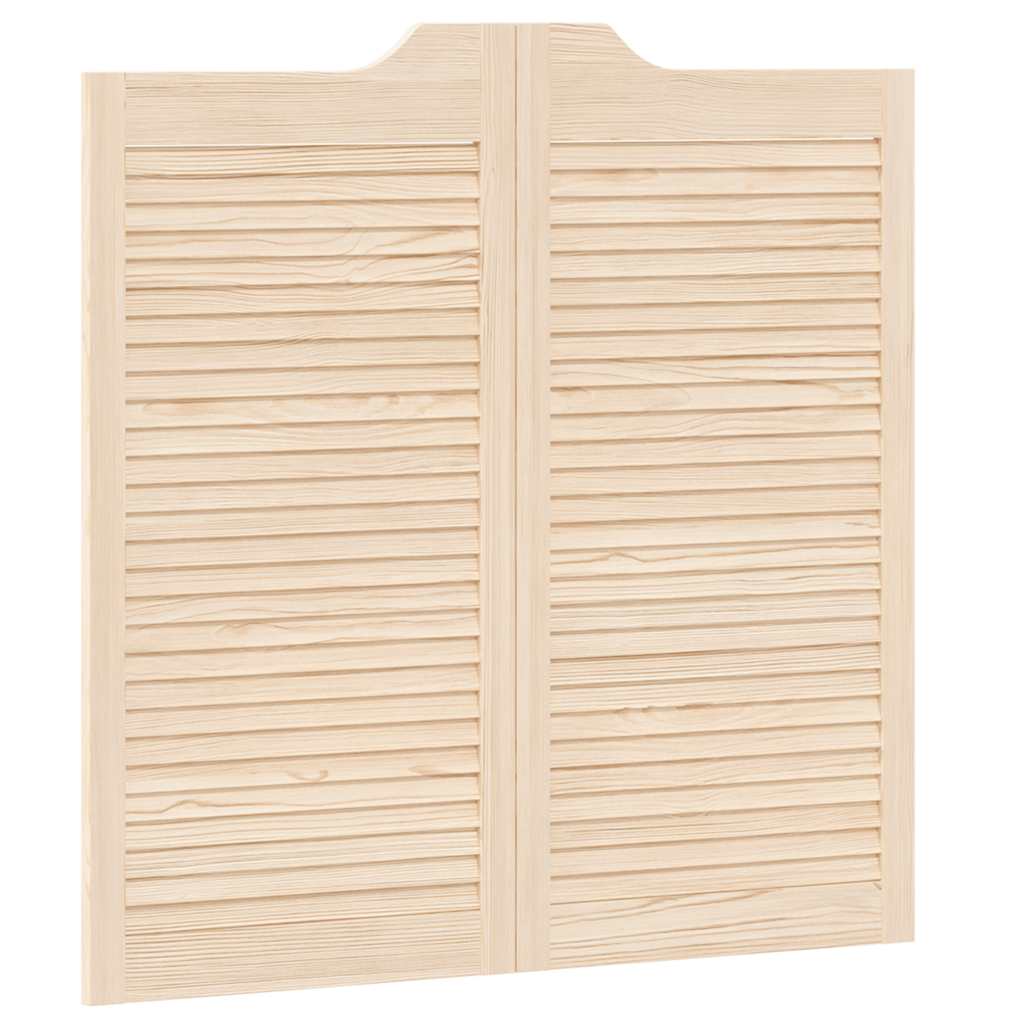 Porte a Battente 1-Paio Design Lamelle 100x100 cm Legno di Pino 4107134