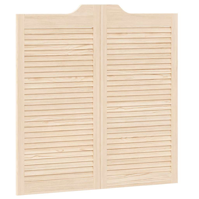 Porte a Battente 1-Paio Design Lamelle 100x100 cm Legno di Pino 4107134