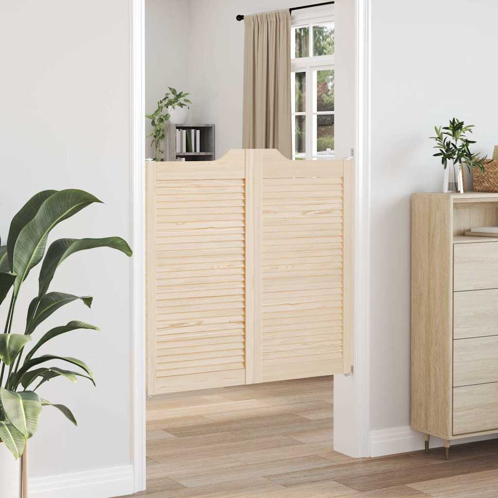 Porte a Battente 1-Paio Design Lamelle 100x100 cm Legno di Pino 4107134