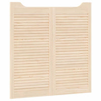 Porte a Battente 1-Paio Design Lamelle 100x100 cm Legno di Pino 4107134