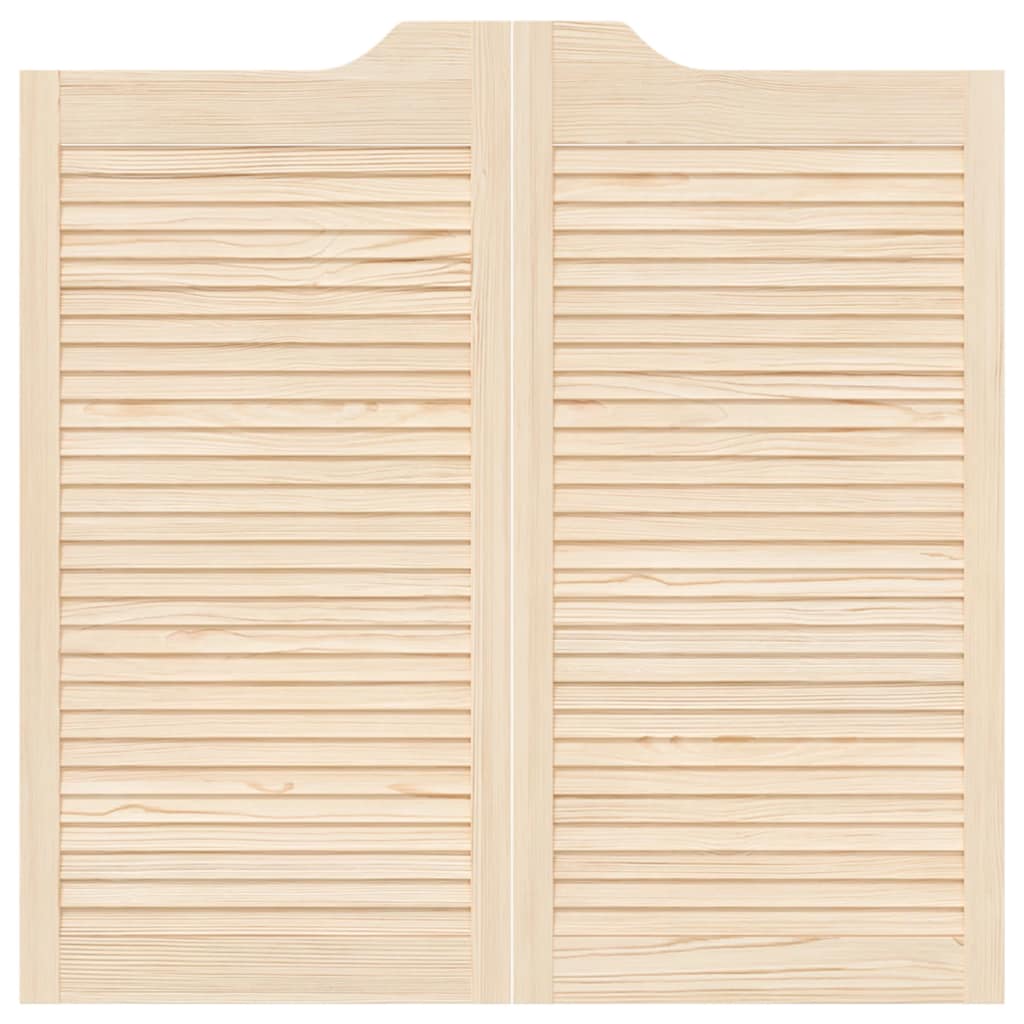 Porte a Battente 1-Paio Design Lamelle 100x100 cm Legno di Pino 4107134