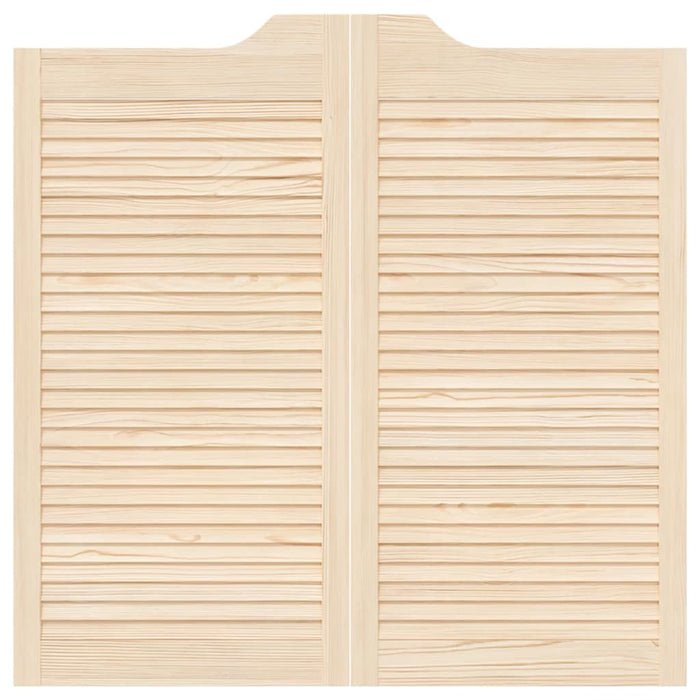 vidaXL Porte a Battente 1-Paio Design Lamelle 100x100 cm Legno di Pino