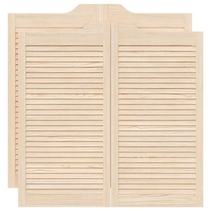 vidaXL Porte a Battente 2-Paio Design Lamelle 100x100 cm Legno di Pino