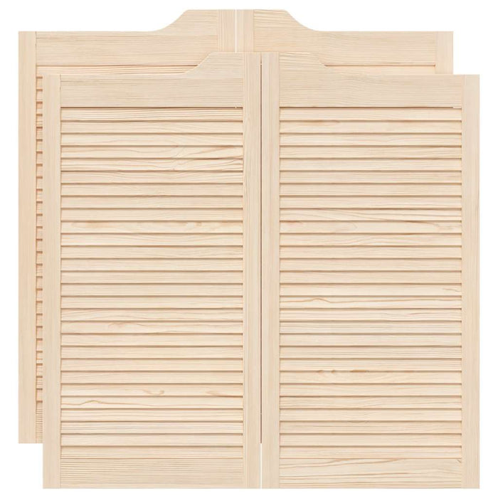vidaXL Porte a Battente 2-Paio Design Lamelle 100x100 cm Legno di Pino