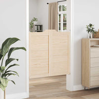 Porte a Battente 2-Paio Design Lamelle 100x100 cm Legno di Pino 4107135