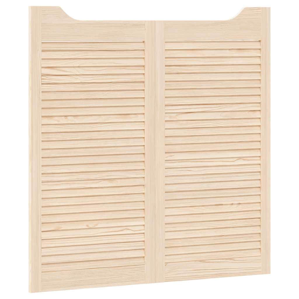 Porte a Battente 2-Paio Design Lamelle 100x100 cm Legno di Pino 4107135