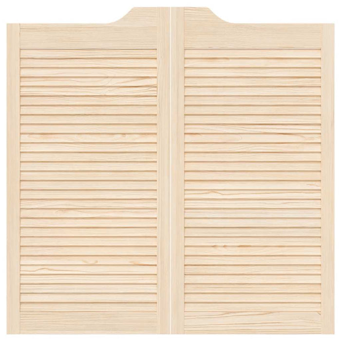 vidaXL Porte a Battente 2-Paio Design Lamelle 100x100 cm Legno di Pino
